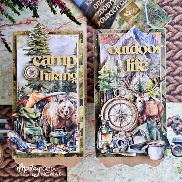 Cards with &quot;The great outdoors&quot; line and Chippies by Katarzyna Nowak
