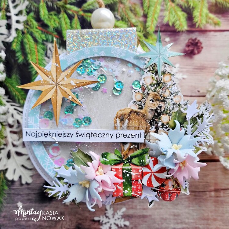 Mini album with &quot;White christmas&quot; collection by Katarzyna Nowak