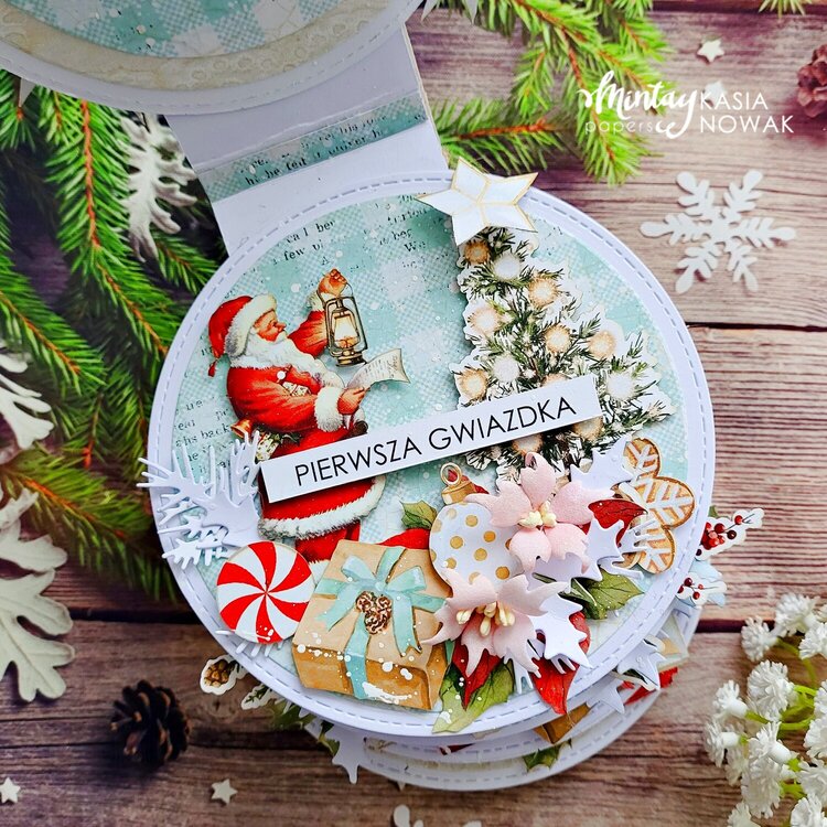 Mini album with &quot;White christmas&quot; collection by Katarzyna Nowak