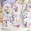 ATC cards with "Lilac garden" collection by Katarzyna Nowak