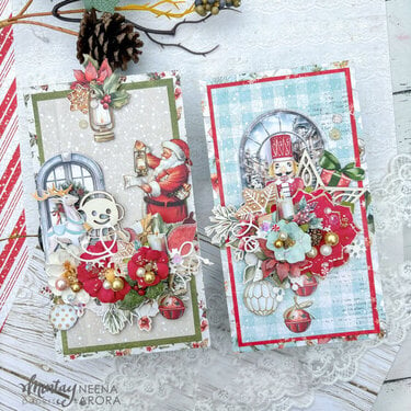 Cards with &quot;White christmas&quot; line and Chippies by Neena Arora