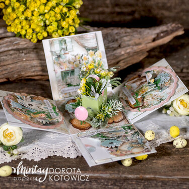 Exploding box with "Spring is here" collection and Chippies by Dorota Kotowicz