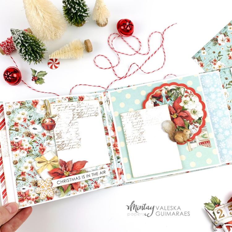 Mini album with &quot;White christmas&quot; collection by Valeska Guimaraes