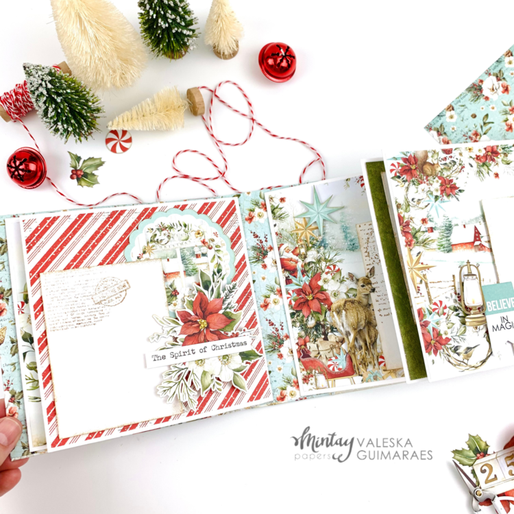 Mini album with &quot;White christmas&quot; collection by Valeska Guimaraes