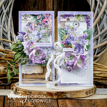 Mother's Day cards with "Lilac garden" collection by Dorota Kotowicz
