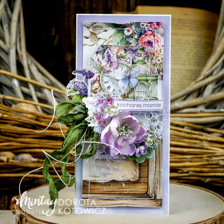 Mother&#039;s Day cards with &quot;Lilac garden&quot; collection by Dorota Kotowicz