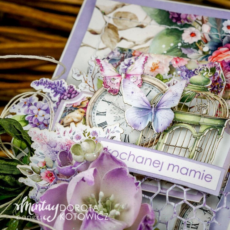 Mother&#039;s Day cards with &quot;Lilac garden&quot; collection by Dorota Kotowicz