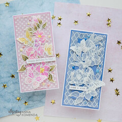 Cards with decorative vellum by Anna Komenda