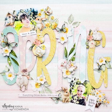Layout with &quot;Spring is here&quot; collection by Anna Komenda