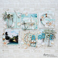 Layout with "Coastal memories" collection by Anna Komenda