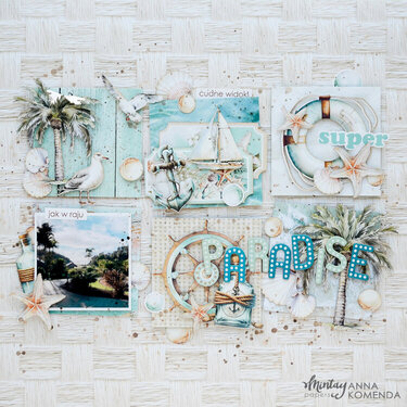 Layout with &quot;Coastal memories&quot; collection by Anna Komenda
