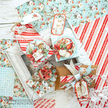 Christmas gift boxes with "White christmas" collection by Agnieszka Btkowska