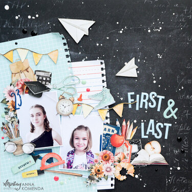 Layout with &quot;School days&quot; collection by Anna Komenda