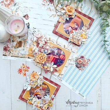 Tripple frame with "Golden days" line by Priyanka Singh