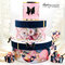 Cake box with easel card with "Happy birthday" collection by Barbara Paterno