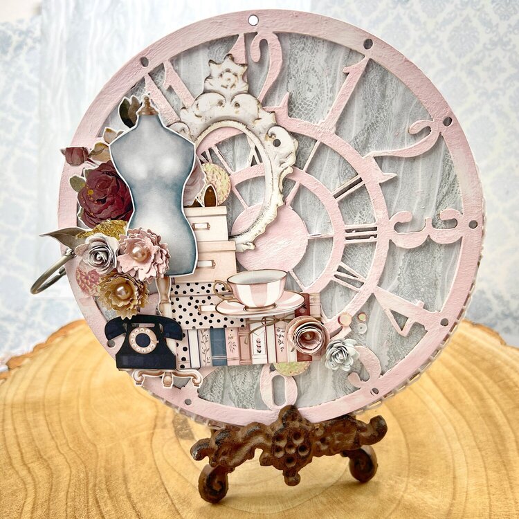 Clock mini album with &quot;Her story&quot; collection by Shannon Allor