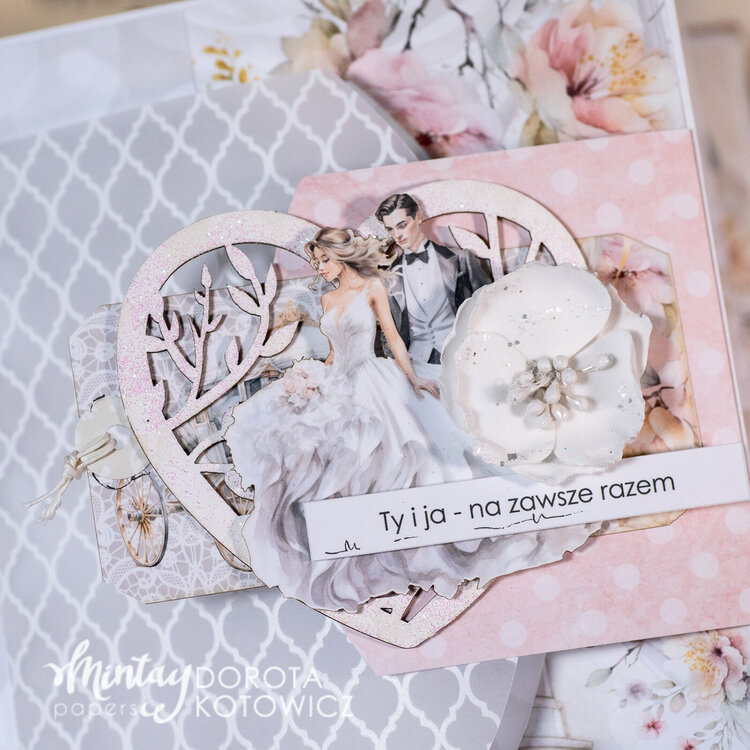 Wedding album with &quot;Always &amp; Forever&quot; line, Decorative Vellum and Chippies by Dorota Kotowicz