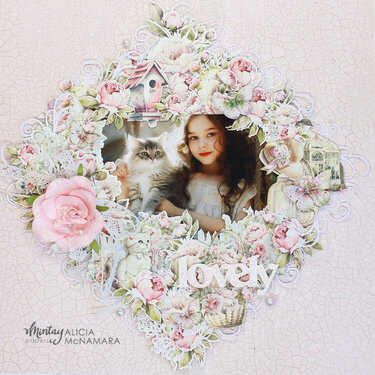 Layout with &quot;Peony garden&quot; collection by Alicia McNamara