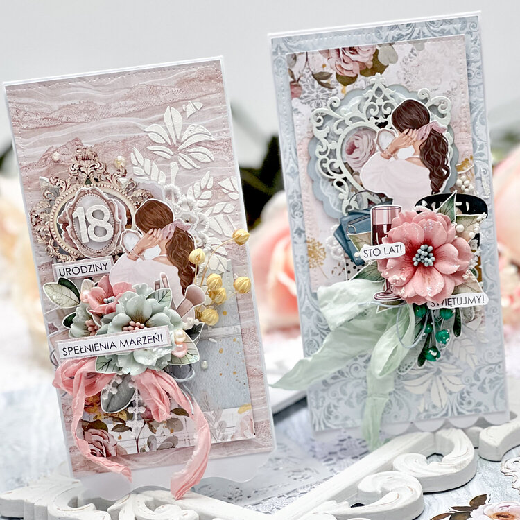 Cards with &quot;Her story&quot; collection and Chippies by Anna Kukla