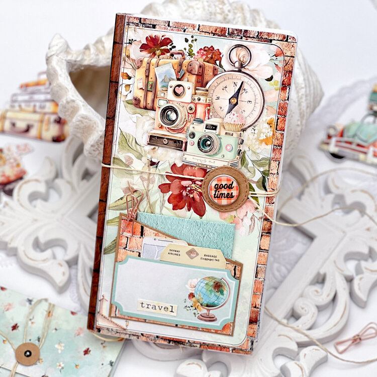 Travel journal with &quot;Places we go&quot; collection by Anna Kukla