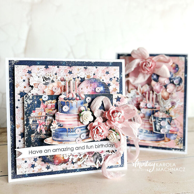 Cards with &quot;Happy birthday&quot; collection by Karola Machnacz