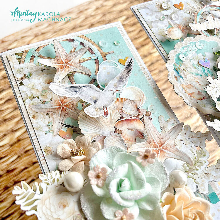 Cards with &quot;Coastal memories&quot; collection by Karola Machnacz