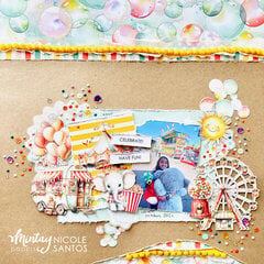 Layout with "Playtime" collection by Nicole Santos