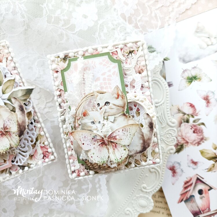 Set of ATC cards with &quot;Peony garden&quot; collection by Dominika Panicka - Sionek