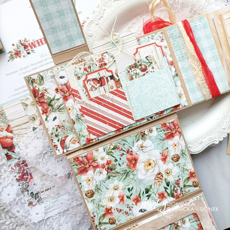 Mini album with &quot;White christmas&quot; collection by Dominika Panicka Sionek