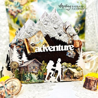 Mini album with "The great outdoors" collection and Chippies by Barbara Paterno