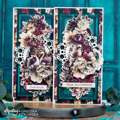 Cards with "Bohemian wedding" collection and Chippies by Agnieszka Btkowska