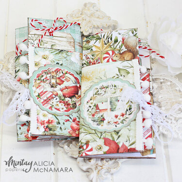 Photo folios with "White christmas" collection by Alicia McNamara