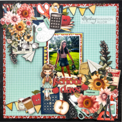 Layout with "Schood days" collection by Shannon Allor