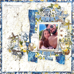 Summer layout with "Mediterranean heaven" collection by Shannon Allor
