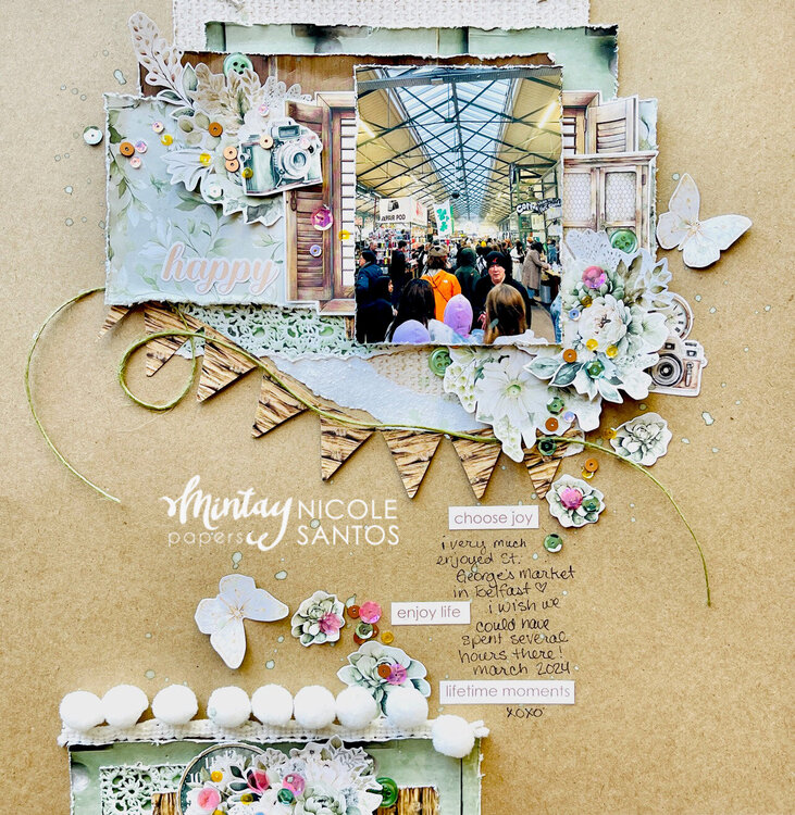 Layout with &quot;Rustic charms&quot; collection by Nicole Santos