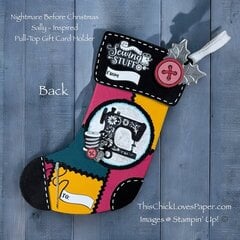 DIY Nightmare Before Christmas Sally-Inspired Pull Top Gift Card Holder