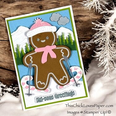 Ski-sons Greetings Gingerbread Winter Card