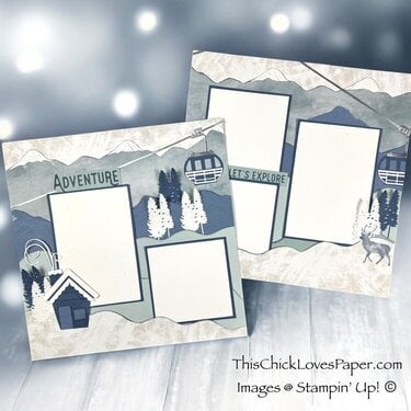 12x12 Winter Adventure Scrapbook Layout