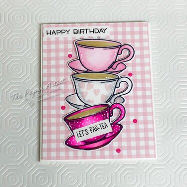 Wobbling Tea Cups Birthday Card