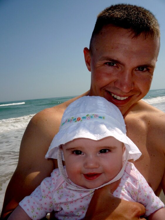 a day at the beach with daddy