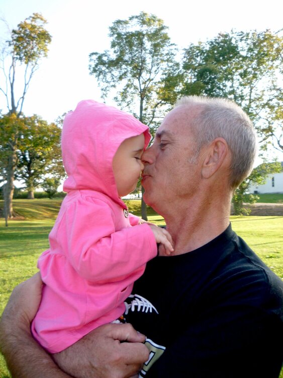 A kiss from Grandpa