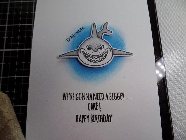 Inside of shark card