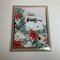 Reverse foiling Christmas card set with Paper Rose - Winter Blooms