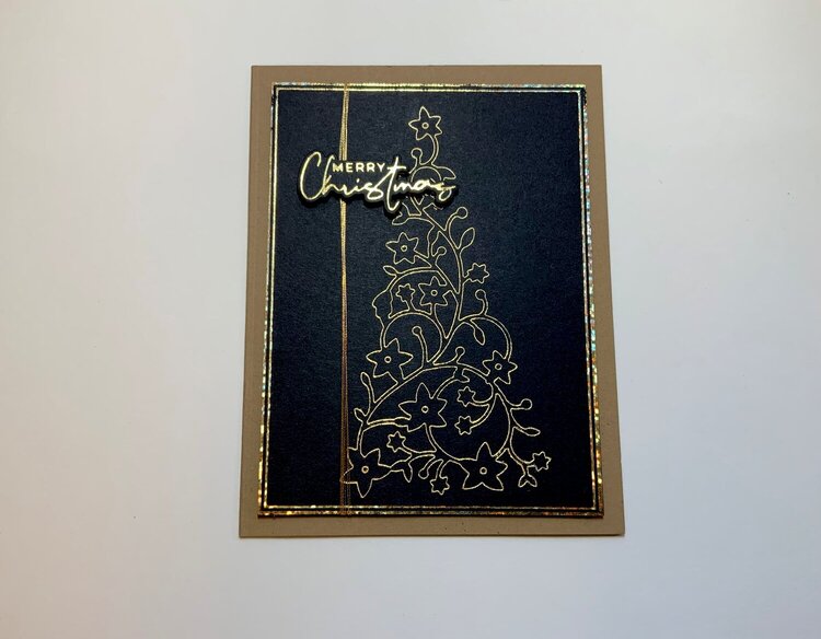 Hot foil with a die Christmas Card