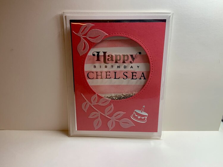 Birthday shaker card with hot foiling