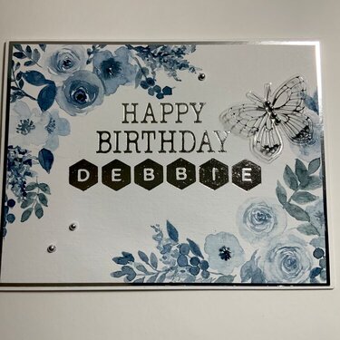 Watercolored hot foil birthday card