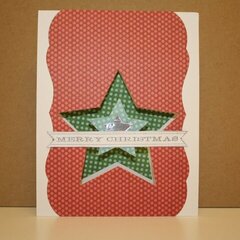 Merry Christmas Star Cut-out card