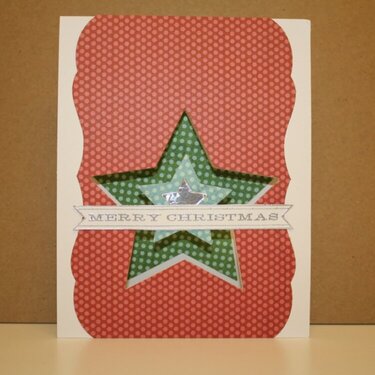 Merry Christmas Star Cut-out card