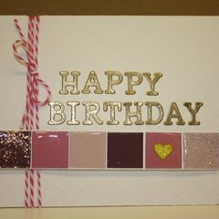 Happy Birthday glossy tiles card