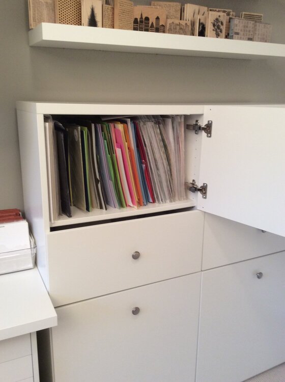 Coloured cardstock storage